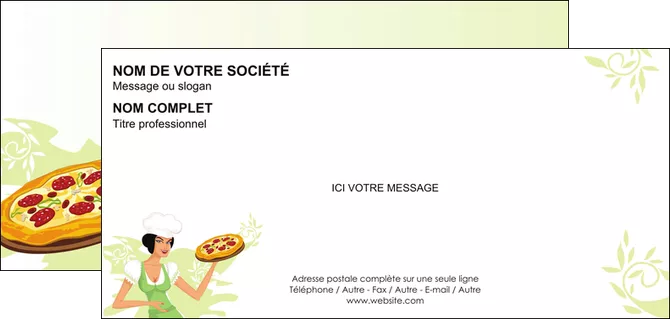 personnaliser modele de carte de correspondance pizzeria et restaurant italien pizza plateau plateau de pizza MLGI18453