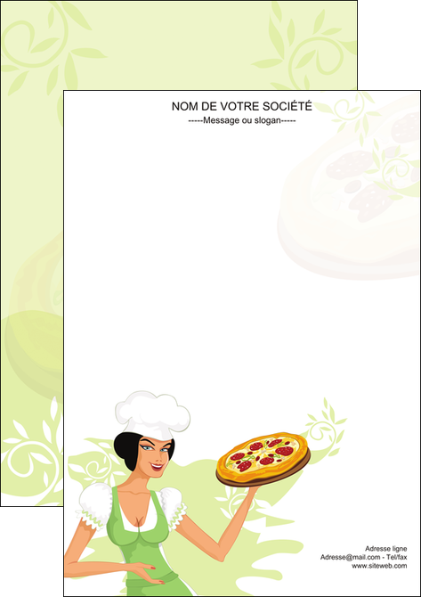 personnaliser modele de affiche pizzeria et restaurant italien pizza plateau plateau de pizza MLGI18465