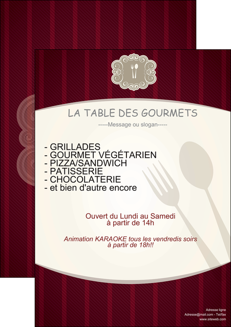 faire affiche restaurant restaurant restauration menu carte restaurant MIS18495