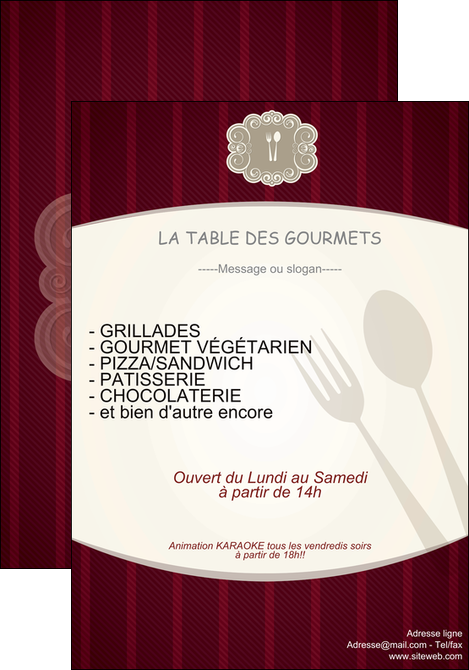 realiser affiche restaurant restaurant restauration menu carte restaurant MLIGCH18505
