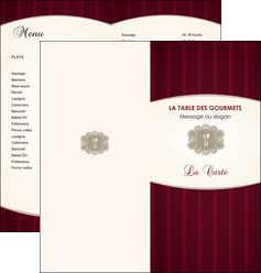 impression depliant 2 volets  4 pages  restaurant restaurant restauration menu carte restaurant MIFCH18507