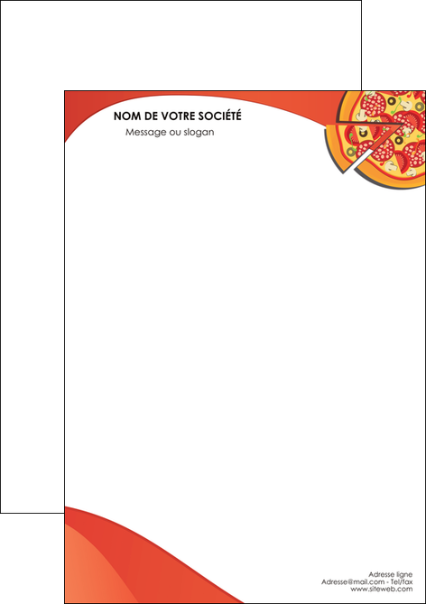 creation graphique en ligne flyers pizzeria et restaurant italien pizza portions de pizza plateau de pizza MIFBE18543