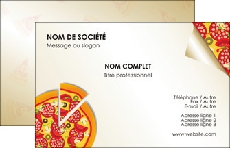 imprimerie carte de visite pizzeria et restaurant italien pizza portions de pizza plateau de pizza MMIF18555
