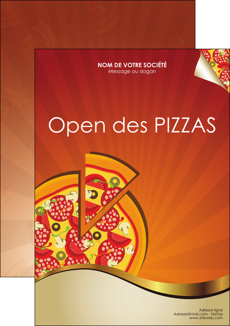 cree flyers pizzeria et restaurant italien pizza portions de pizza plateau de pizza MIS18567