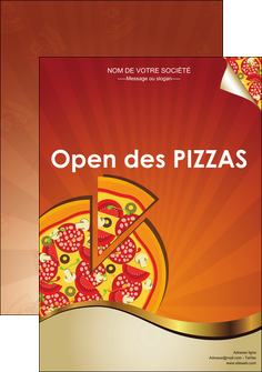 modele affiche pizzeria et restaurant italien pizza portions de pizza plateau de pizza MMIF18569