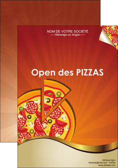 exemple affiche pizzeria et restaurant italien pizza portions de pizza plateau de pizza MMIF18571