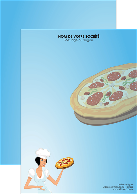 creation graphique en ligne flyers pizzeria et restaurant italien pizza portions de pizza plateau de pizza MIDBE18609
