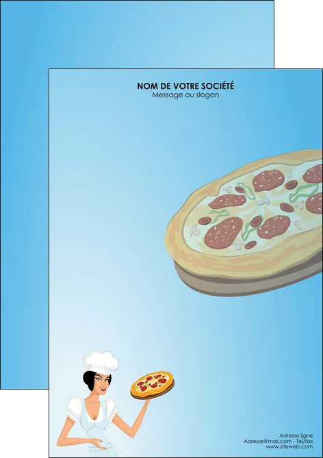 creation graphique en ligne flyers pizzeria et restaurant italien pizza portions de pizza plateau de pizza MLGI18609