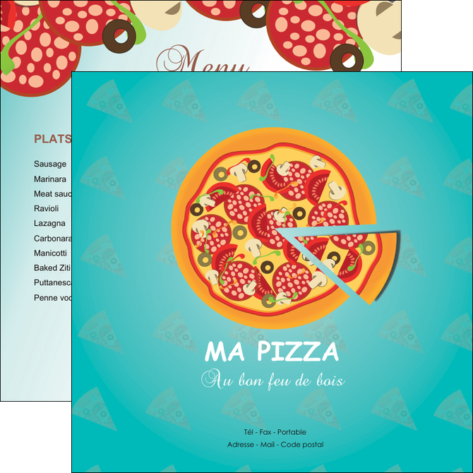 creer modele en ligne flyers sandwicherie et fast food pizza portions de pizza plateau de pizza MIDLU18627