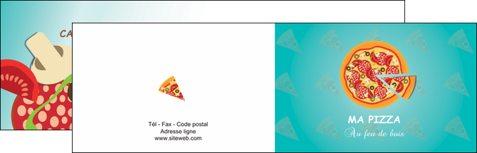 modele carte de visite sandwicherie et fast food pizza portions de pizza plateau de pizza MIFCH18631