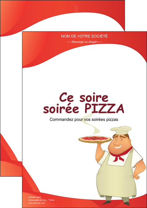 maquette en ligne a personnaliser affiche pizzeria et restaurant italien pizza pizzeria restaurant pizza MLGI18767
