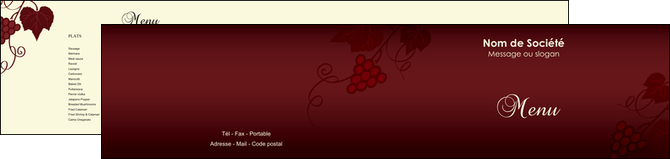 modele depliant 2 volets  4 pages  vin commerce et producteur vin vigne vignoble MIDBE18797