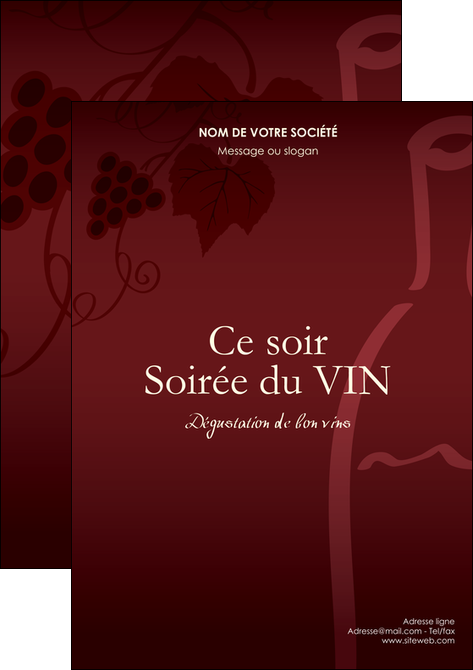 imprimer flyers vin commerce et producteur vin vigne vignoble MIFLU18799