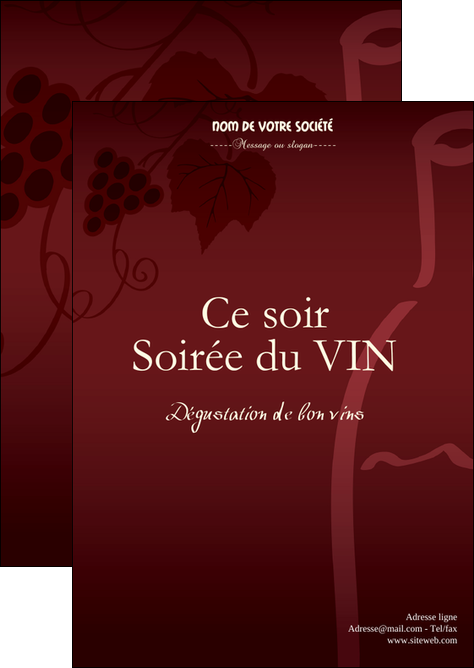 modele flyers vin commerce et producteur vin vigne vignoble MID18811