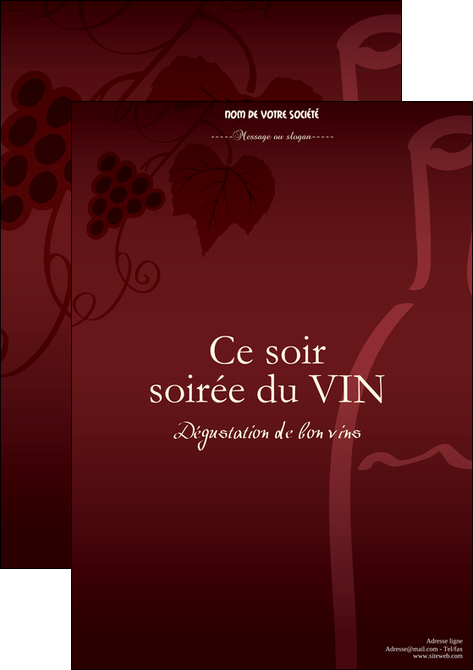 faire modele a imprimer affiche vin commerce et producteur vin vigne vignoble MLIP18813