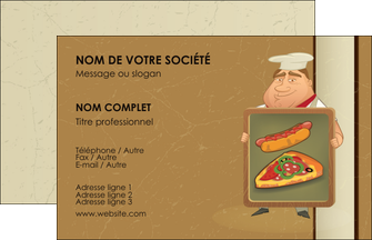 impression carte de visite sandwicherie et fast food pizza portions de pizza plateau de pizza MIFCH18891