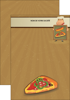 personnaliser modele de flyers sandwicherie et fast food pizza portions de pizza plateau de pizza MFLUOO18903