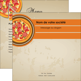 impression flyers pizzeria et restaurant italien pizza portions de pizza plateau de pizza MID18985