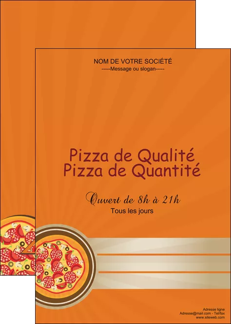 imprimer affiche pizzeria et restaurant italien pizza portions de pizza plateau de pizza MIFBE18995