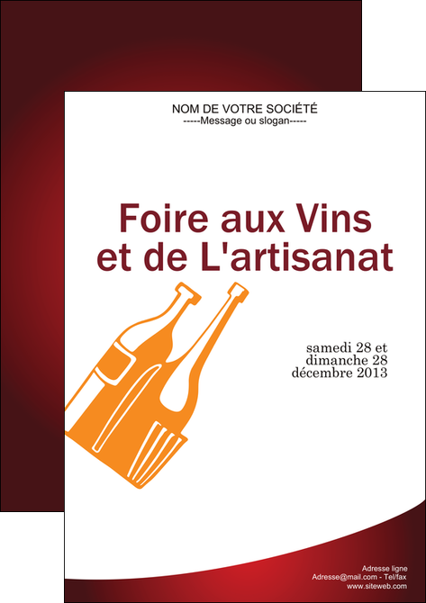 personnaliser maquette affiche vin commerce et producteur magasin de vin cave a vin producteur de vin MLGI18999