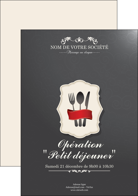 creation graphique en ligne affiche restaurant restaurant restauration restaurateur MIFBE19047
