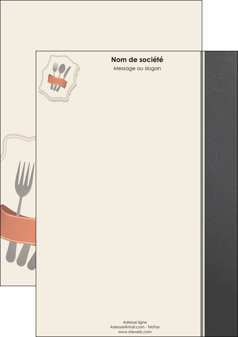 modele en ligne tete de lettre restaurant restaurant restauration restaurateur MIFCH19059