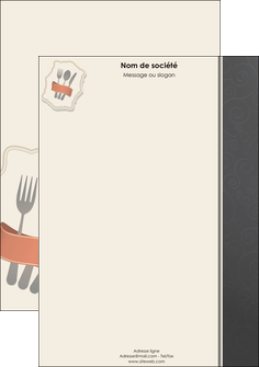 modele en ligne tete de lettre restaurant restaurant restauration restaurateur MLIGCH19059