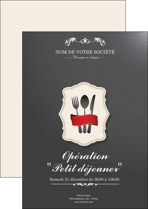 modele affiche restaurant restaurant restauration restaurateur MIFBE19063