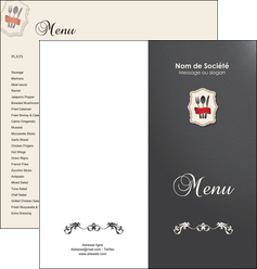 faire depliant 2 volets  4 pages  restaurant restaurant restauration restaurateur MIFBE19067