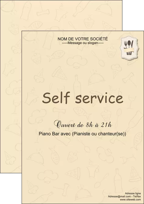 personnaliser modele de affiche restaurant restaurant restauration restaurateur MID19229