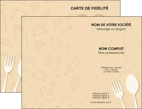 modele carte de visite restaurant restaurant restauration restaurateur MLGI19237