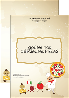 maquette en ligne a personnaliser flyers pizzeria et restaurant italien pizza pizzeria pizzaiolo MIDLU19257