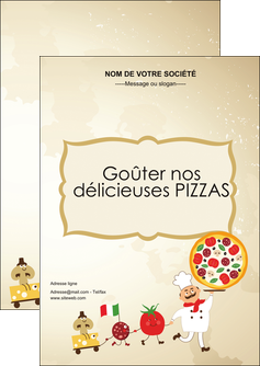 maquette en ligne a personnaliser flyers pizzeria et restaurant italien pizza pizzeria pizzaiolo MIF19269