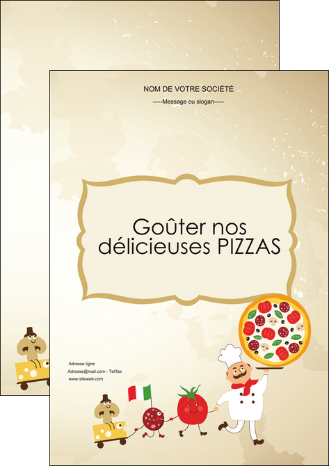 imprimerie affiche pizzeria et restaurant italien pizza pizzeria pizzaiolo MIF19271