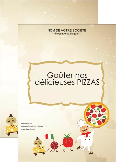 impression affiche pizzeria et restaurant italien pizza pizzeria pizzaiolo MID19273