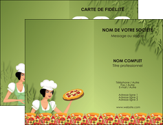 realiser carte de visite pizzeria et restaurant italien pizza portions de pizza plateau de pizza MIFBE19329