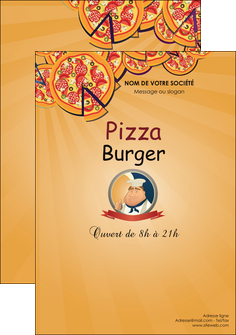 imprimer flyers pizzeria et restaurant italien pizza portions de pizza plateau de pizza MLGI19347