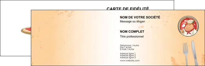 imprimer carte de visite pizzeria et restaurant italien pizza plateau plateau de pizza MLIGLU19395