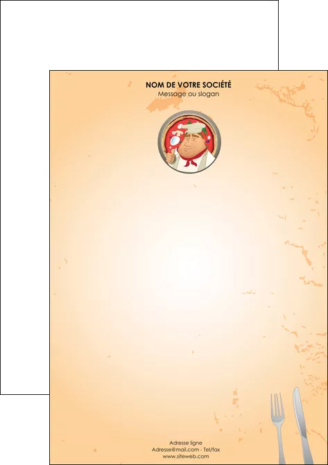 personnaliser modele de tete de lettre pizzeria et restaurant italien pizza plateau plateau de pizza MLGI19403