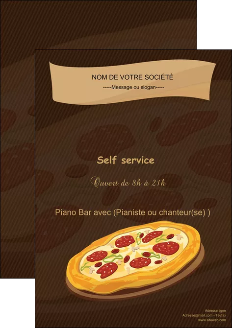 exemple affiche pizzeria et restaurant italien pizza plateau plateau de pizza MLGI19487