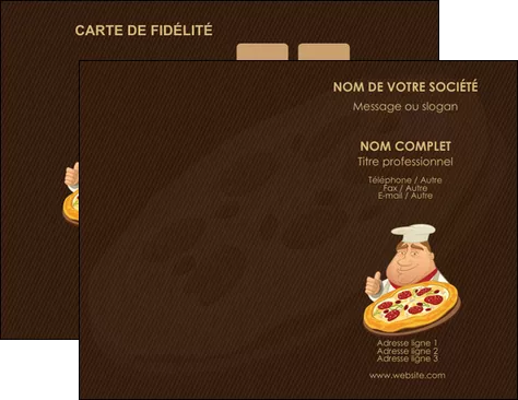 maquette en ligne a personnaliser carte de visite pizzeria et restaurant italien pizza plateau plateau de pizza MIFLU19493