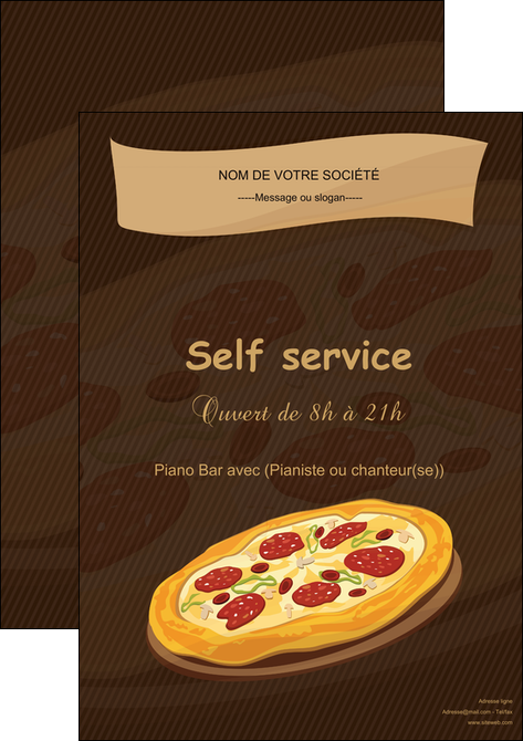 creer modele en ligne affiche pizzeria et restaurant italien pizza plateau plateau de pizza MIS19503