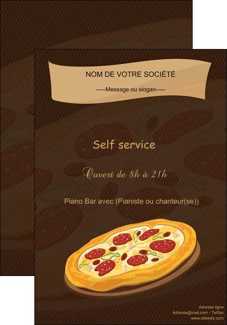 exemple affiche pizzeria et restaurant italien pizza plateau plateau de pizza MLGI19505