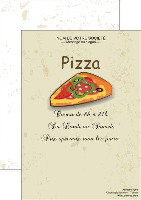 exemple affiche pizzeria et restaurant italien pizza pizzeria restaurant pizza MLGI19601