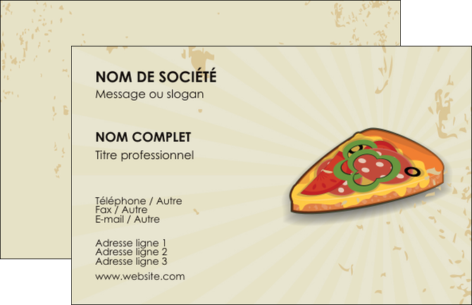 modele en ligne carte de visite pizzeria et restaurant italien pizza pizzeria restaurant pizza MLGI19605