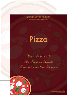 creer modele en ligne affiche pizzeria et restaurant italien pizza plateau plateau de pizza MIFLU19649