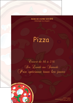 maquette en ligne a personnaliser flyers pizzeria et restaurant italien pizza plateau plateau de pizza MLIP19663