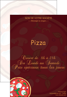 cree affiche pizzeria et restaurant italien pizza plateau plateau de pizza MIS19667