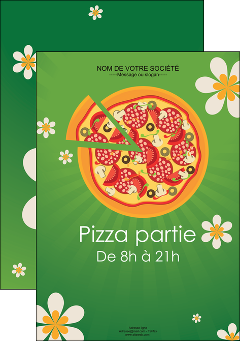 exemple affiche pizzeria et restaurant italien pizza pizzeria pizzaiolo MIDCH19741