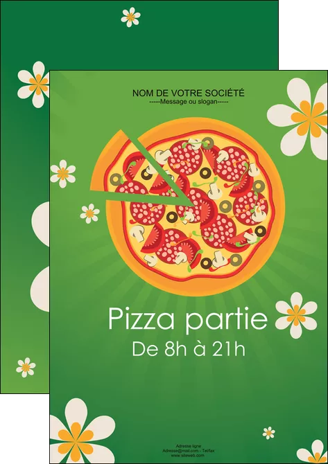 exemple affiche pizzeria et restaurant italien pizza pizzeria pizzaiolo MIFCH19741